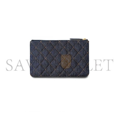 CHANEL DENIM SMALL O CASE ZIPPY POUCH AP1071 (20*12.2*1cm)